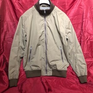 Mens army green zip up jacket
